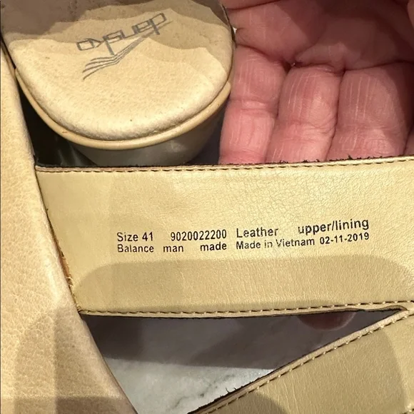 Dansko Karena Real Leather Slide Sandals with Buckle Detail - Picture 9 of 14